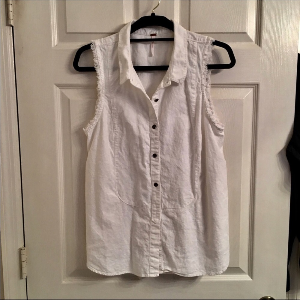 Free People white sleeveless top